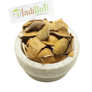 Natural dried Orange Peel / Santra Chilka pieces in a stone bowl — Jadibuti Store