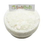 Ajwain Satva white translucent granules in a stone bowl — Jadibuti Store