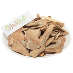 Natural Arjun Chaal dried bark pieces on a white plate — Jadibuti Store