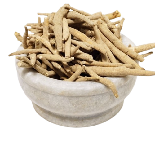 Ashwagandha dried roots in a stone bowl — Jadibuti Store