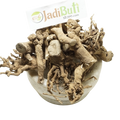Punarnava beige-brown cut and branching dried root pieces in a stone bowl — Jadibuti Store