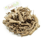 Punarnava dried root pieces on a white plate — Jadibuti Store
