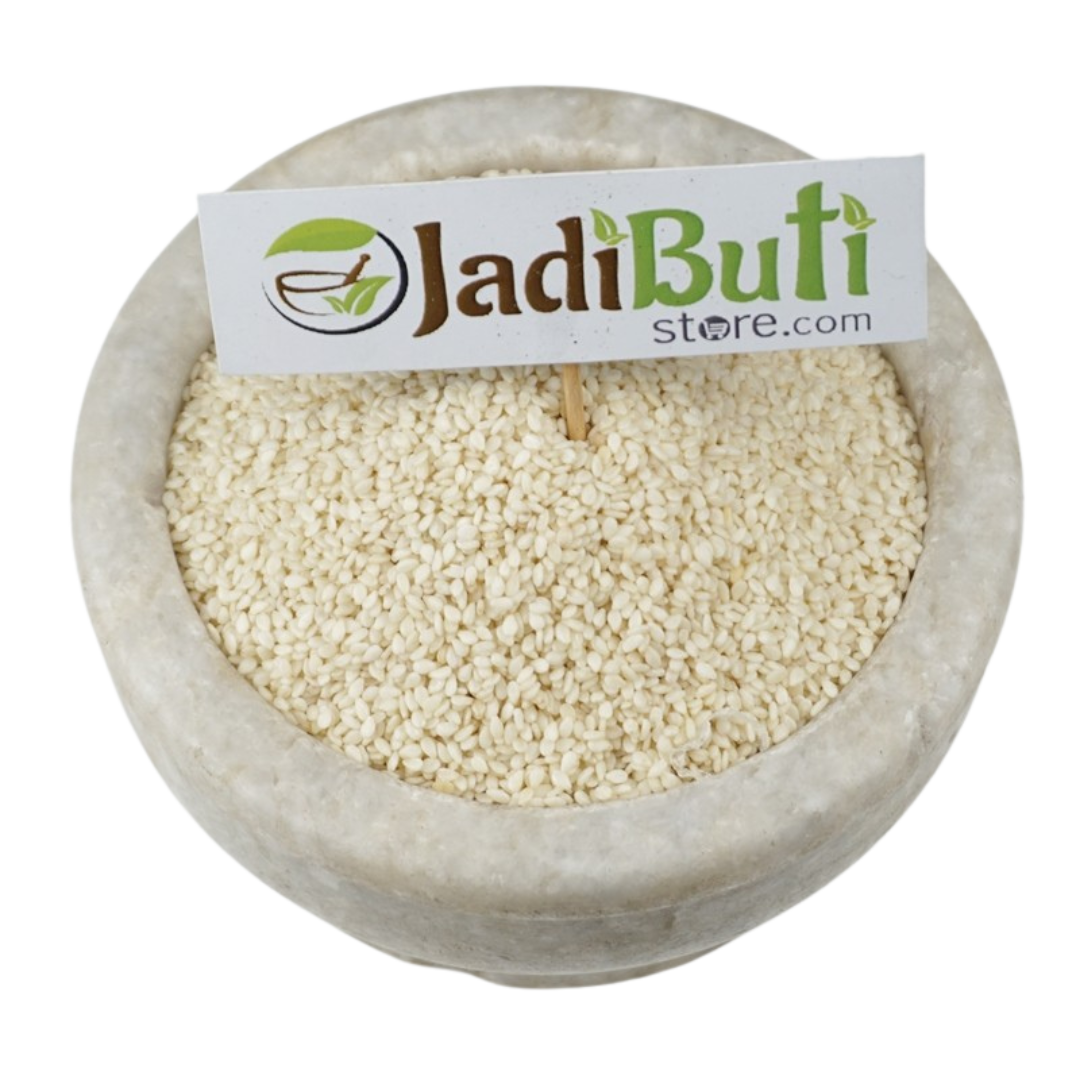 Safed Til white sesame seeds product photo | Jadibuti Store
