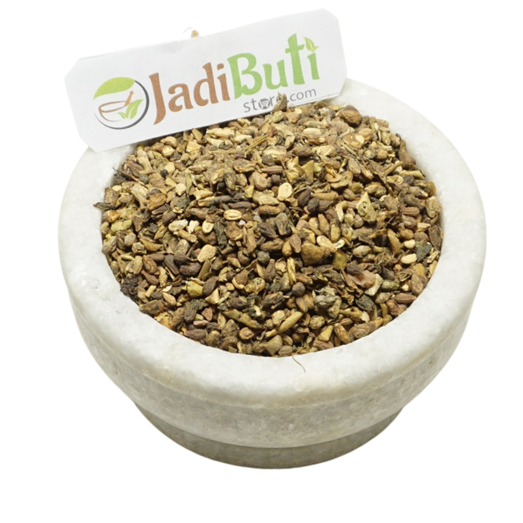 Shivlingi Beej / शिवलिंगी बीज — tan-brown seed material on a bowl