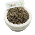 Tulsi Patta dried leafy material with stem fragments in a stone bowl — Jadibuti Store