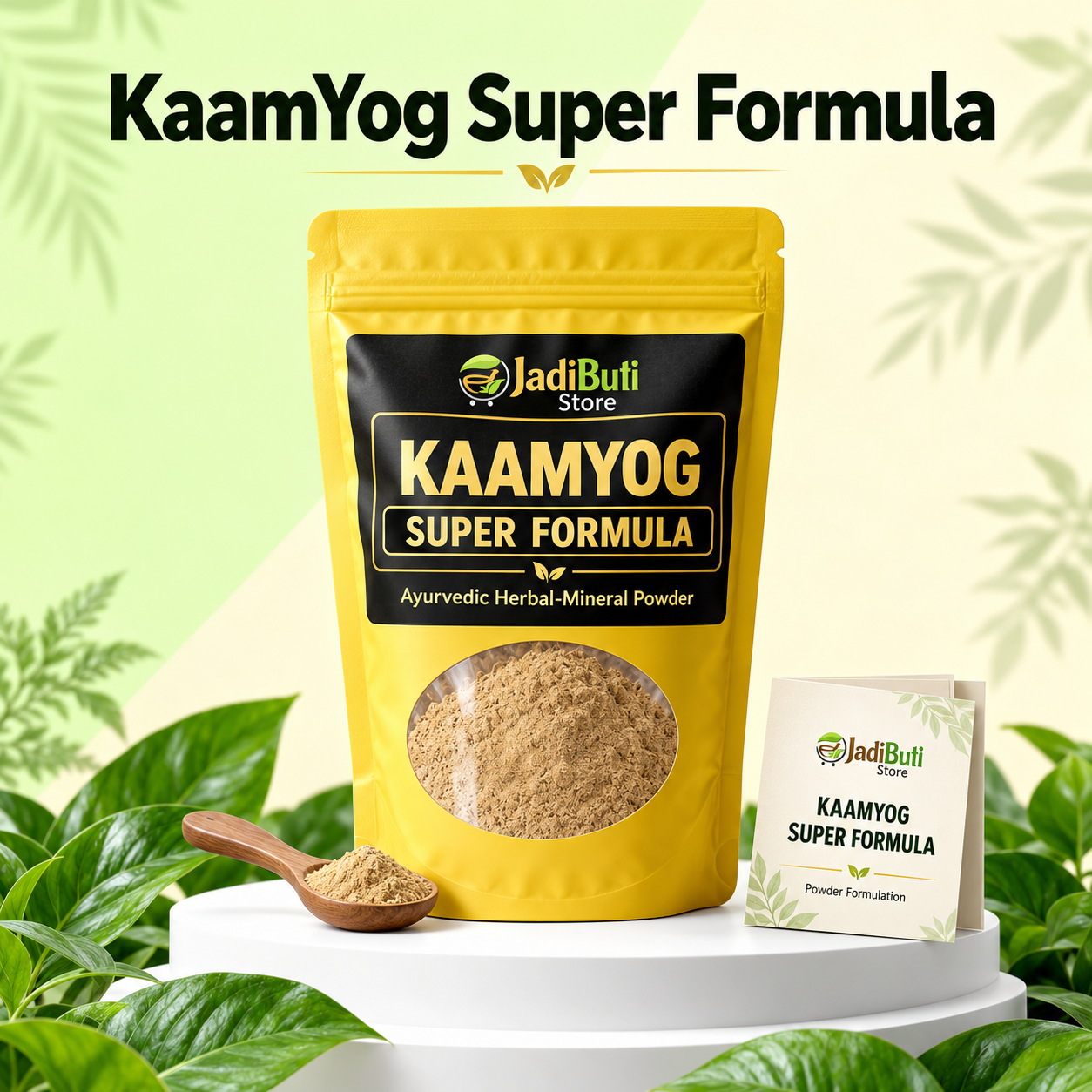 KaamYog Super Formula — Ayurvedic Herbal-Mineral Powder, Jadibuti Store product rendering